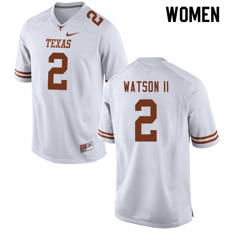 Women #2 Kenyatta Watson II Texas Longhorns College Football Jerseys Sale-White